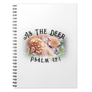 Als das Hirsche Psalm 42:1 Niedlich Baby Fawn Jour Notizblock