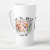 Als das Hirschpsalm 42:1 Sweet Baby Fawn Christlic Milchtasse (Linke Ecke)