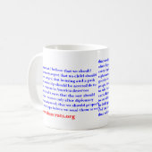 Als Demokrat Kaffeetasse (Vorderseite Links)