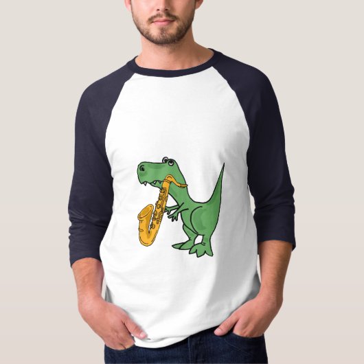 ALS der Saxophone, der T-Rex Dinosaurier-Shirt T-Shirt (Vorderseite)