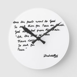 Als die Dichter zu Gott gingen Runde Wanduhr