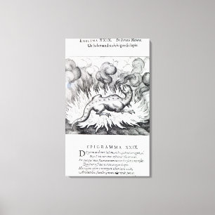 Als die Salamanderleben im Feuer Leinwanddruck