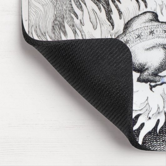 Als die Salamanderleben im Feuer Mousepad (Ecke)