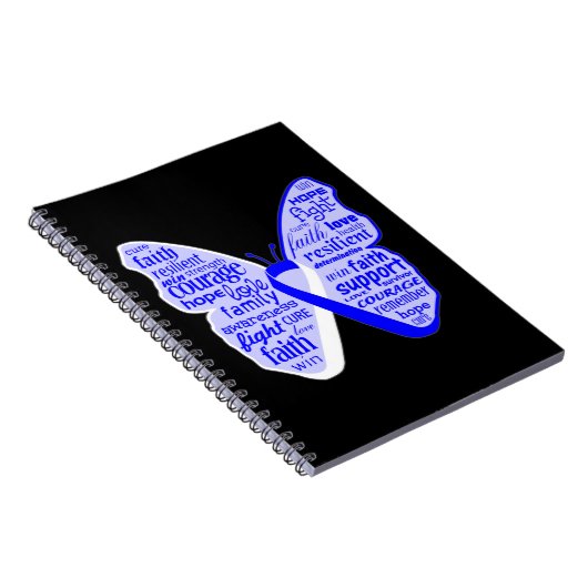 ALS Disease Awareness Butterfly Ribbon Notizblock (Rechte Seite)