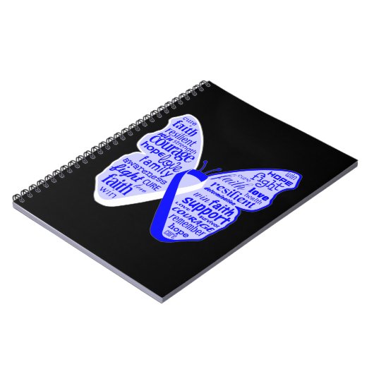 ALS Disease Awareness Butterfly Ribbon Notizblock (Linke Seite)