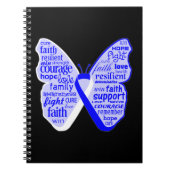 ALS Disease Awareness Butterfly Ribbon Notizblock (Vorderseite)