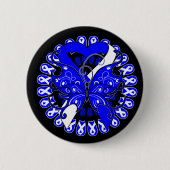 ALS Disease Butterfly Circle of Ribbons Button (Vorderseite)