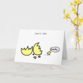 Als du ein Ei warst. Karte (Gelbe Blume)