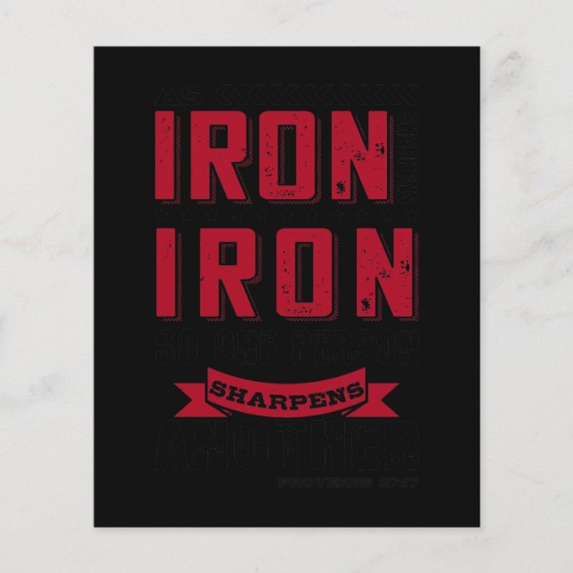 Als Eisen schärft Eisen, also eine Person Sharpens (Vorderseite)