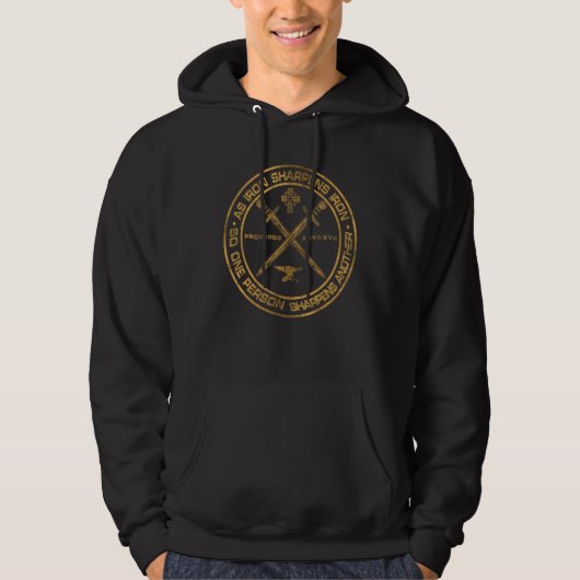 Als Eisen Sharpens Eisen, so eine Person Sharpens Hoodie (Vorderseite)