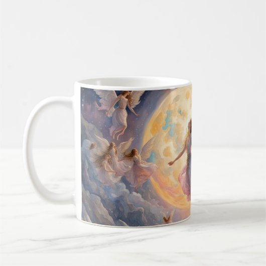Als Engel sammeln Kaffeetasse (Links)