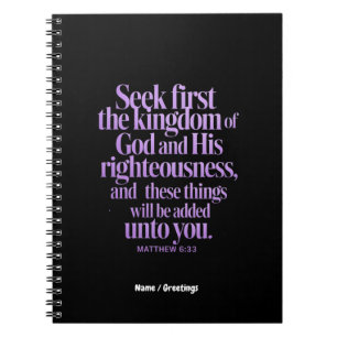 Als Erstes das Königreich der Gottes Bibelverse su Notizblock