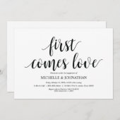 Als Erstes kommt Liebe, Engagement Partei lädt ein Einladung (Vorne/Hinten)