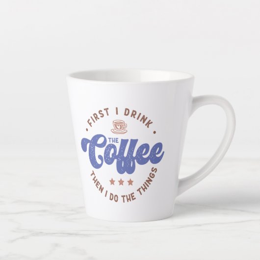 Als Erstes trinke ich das sarkastische Zitat des K Milchtasse (Rechts)