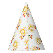 Als Erstes um die Sonne Partyhütchen (Rückseite)