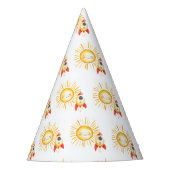 Als Erstes um die Sonne Partyhütchen (Vorderseite)