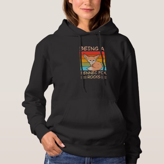 Als Fennec-Fuchsgestein für einen Fennec-Fuchs Hoodie (Vorderseite)