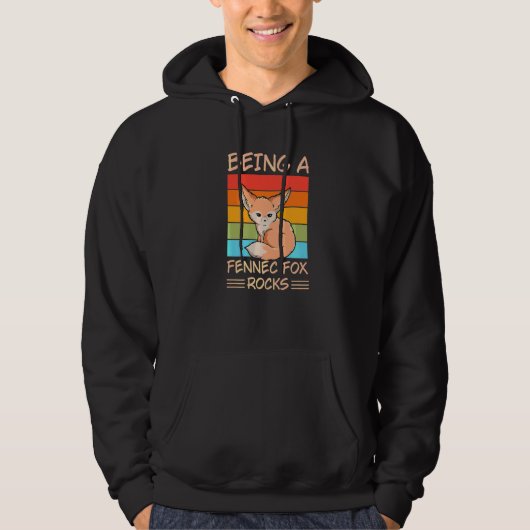 Als Fennec-Fuchsgestein für einen Fennec-Fuchs Hoodie (Vorderseite)