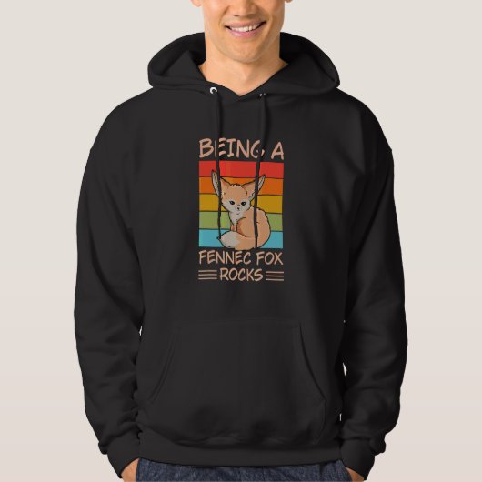 Als Fennec-Fuchsgestein für einen Fennec-Fuchs Hoodie (Vorderseite)