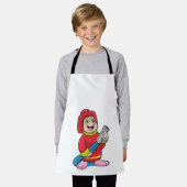 Als Feuerwehrmann mit Schlauch Schürze (Getragen)