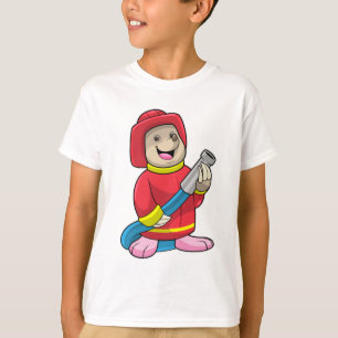Als Feuerwehrmann mit Schlauch T-Shirt