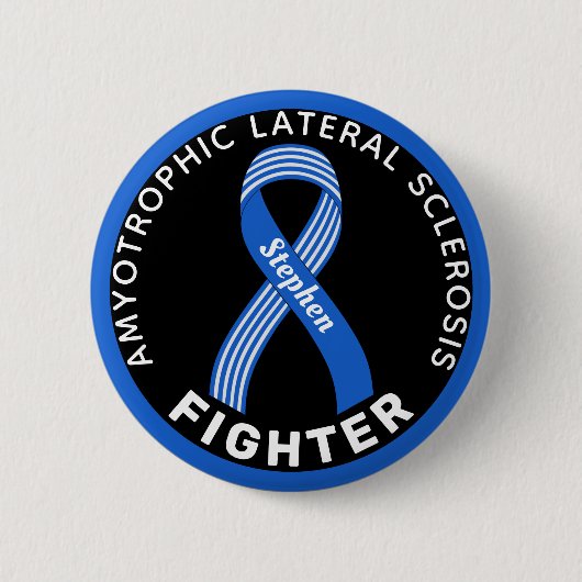 ALS Fighting Ribbon Black Button (Vorderseite)