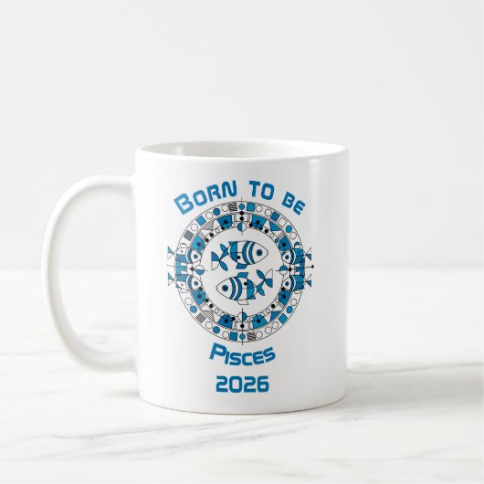 Als Fische geboren Kaffeetasse (Links)