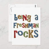 Als Freshman Rocks Postkarte (Vorne/Hinten)