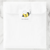 als Freund-Aufkleber BEE Quadratischer Aufkleber (Tasche)