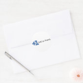 Als Freund hinzufügen - Plus eins Runder Aufkleber (Umschlag)