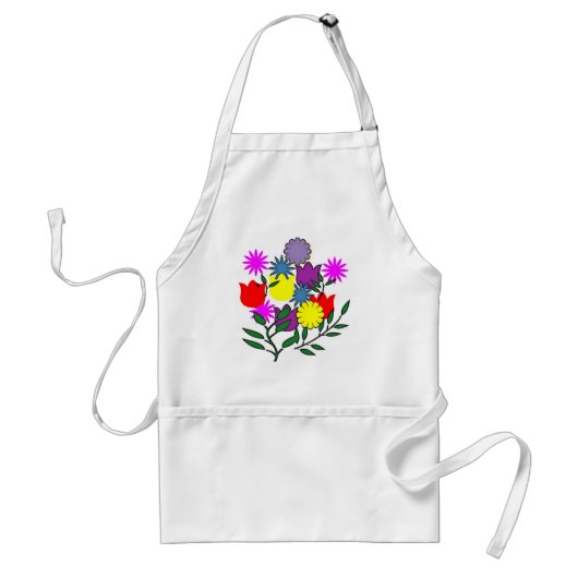 ALS Frühlings-Blumenblumenstrauß-Schürze Schürze (Vorne)