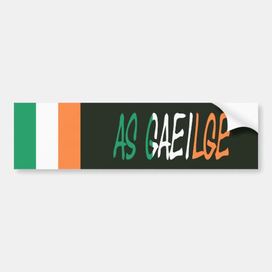 Als Gaeilge Irish Flag-Bscent Autoaufkleber (Vorne)