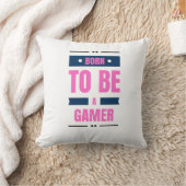 Als Gamer geboren Kissen (Decke)