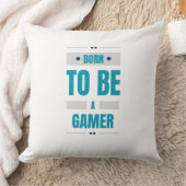 Als Gamer geboren Kissen (Decke)