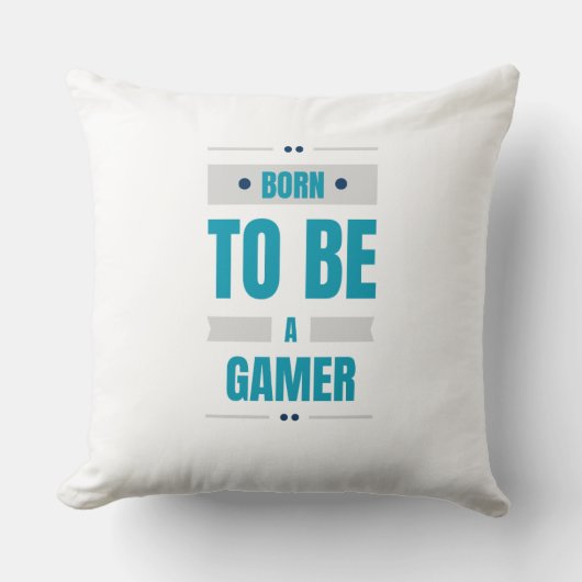 Als Gamer geboren Kissen (Vorderseite)