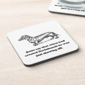 Als Gott Dackeln herstellte Getränkeuntersetzer (Linke Seite)