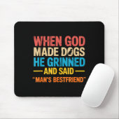 Als Gott Hunde erschuf Lustiger Hundebesitzer Chri Mousepad (Mit Mouse)