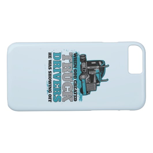 Als Gott Lkw-Fahrer erschuf, witzig Case-Mate iPhone Hülle (Rückseite (Horizontal))