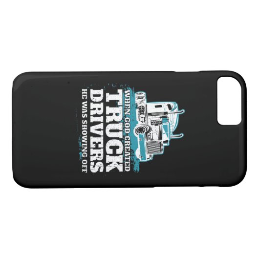 Als Gott Lkw-Fahrer erschuf, witzig Case-Mate iPhone Hülle (Rückseite (Horizontal))