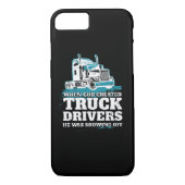 Als Gott Lkw-Fahrer erschuf, witzig Case-Mate iPhone Hülle (Rückseite)