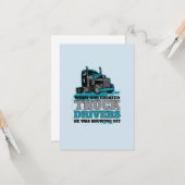 Als Gott Lkw-Fahrer erschuf, witzig Karte (Vorderseite/Rückseite Beispiel)