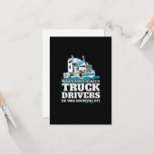 Als Gott Lkw-Fahrer erschuf, witzig Karte (Vorderseite/Rückseite Beispiel)