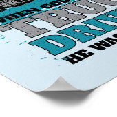 Als Gott Lkw-Fahrer erschuf, witzig Poster (Ecke)