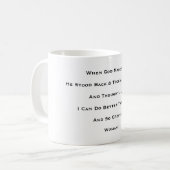 "Als Gott machte Mann " Kaffeetasse (Vorderseite Links)