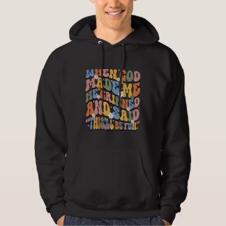 als Gott mich erschuf, grinste er, Retro, Vintage Hoodie