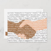 Als gute Nachbarin Postkarte (Vorne/Hinten)