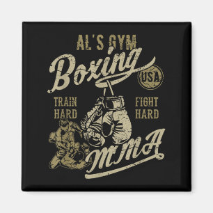 ALs Gym Boxen MMA Retro-Design für den Namen Al Magnet