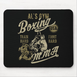 ALs Gym Boxen MMA Retro-Design für den Namen Al Mousepad