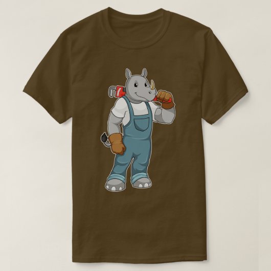 als Handyman mit Wasserpumpenzange T-Shirt (Design vorne)