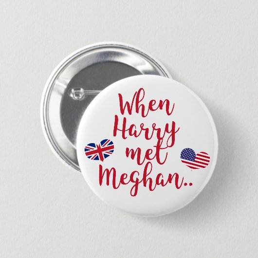 Als Harry Meghan traf | Fun Royal Wedding Button (Vorne & Hinten)